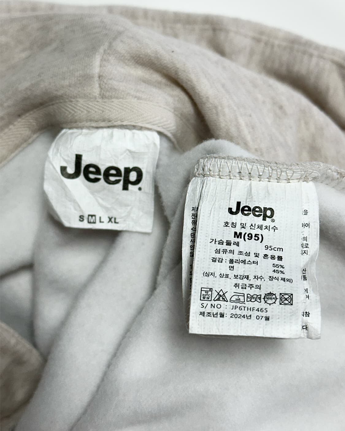 JEEP 기모 후드티 상품이미지3