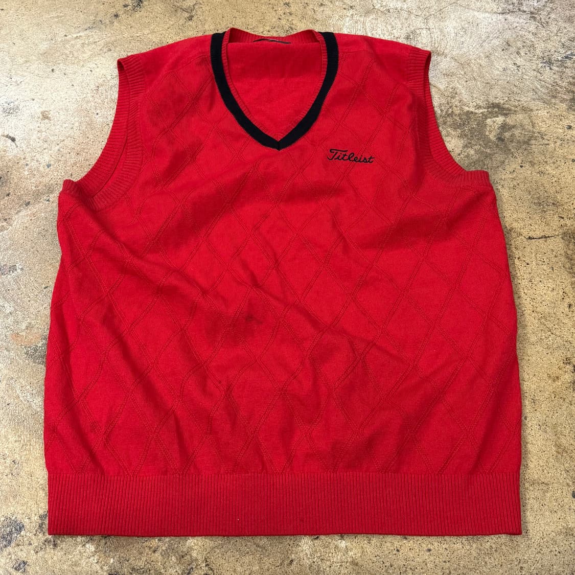 [정품/XL] 타이틀리스트 골프 니트 조끼 레드 b8 상품이미지2