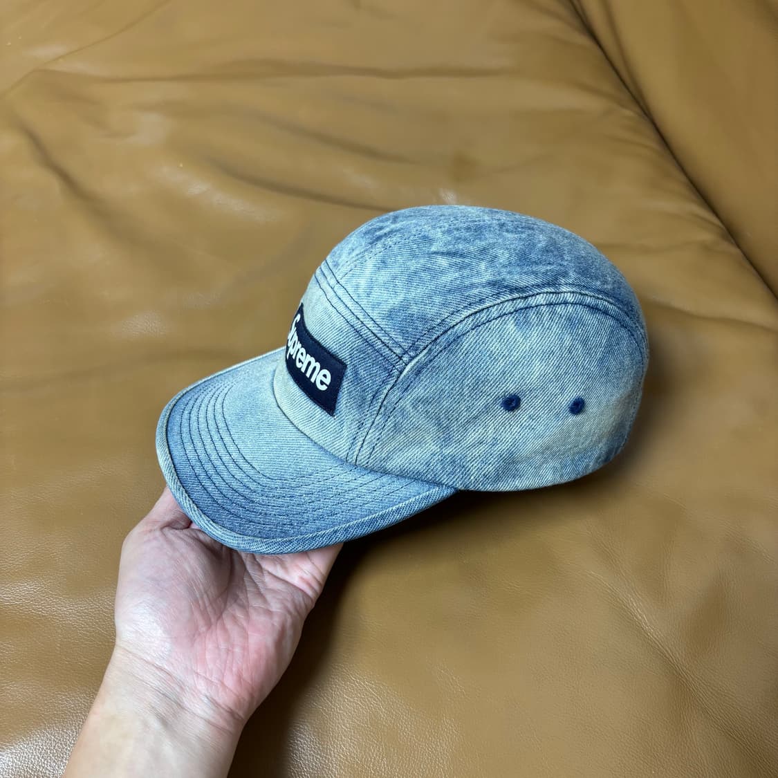 Supreme 슈프림 24ss 워시드 더티 인디고 데님 캠프캡 모자 상품이미지4