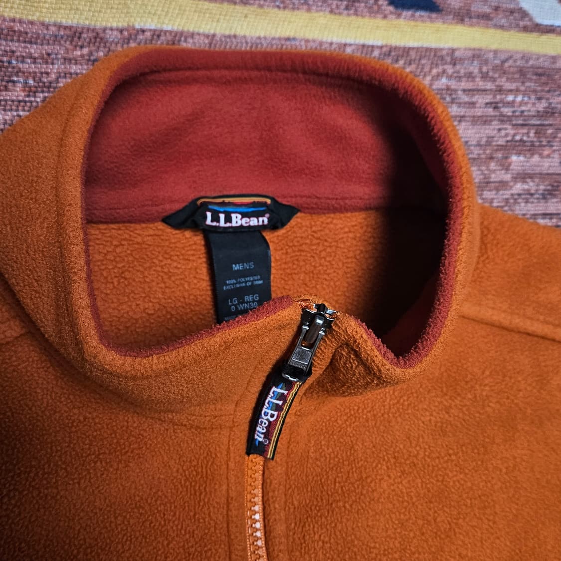 엘엘빈 플리스 쿼터집업 / 오렌지 컬러 상품이미지2