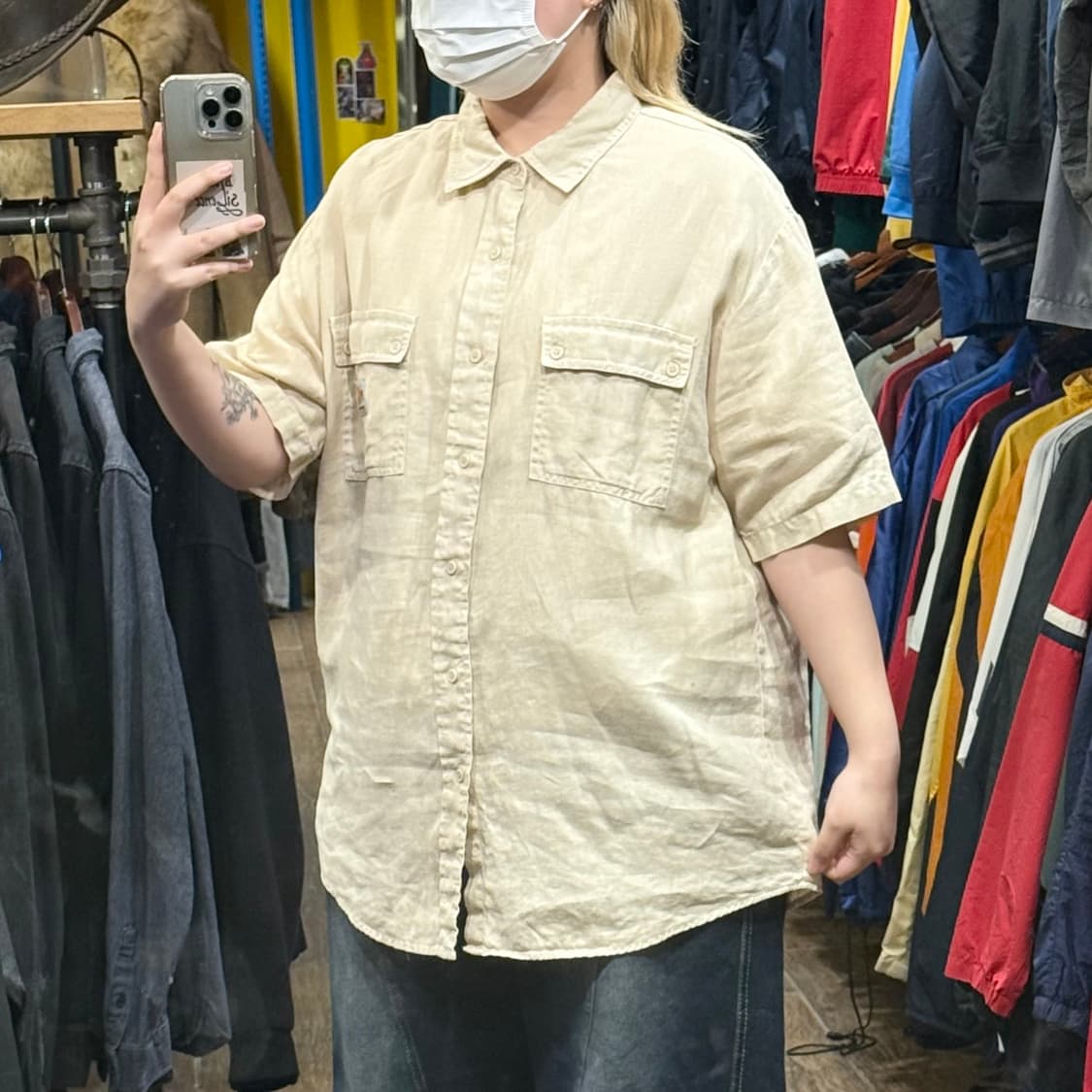 [HI] 칼하트 반팔셔츠 베이지  상품이미지4