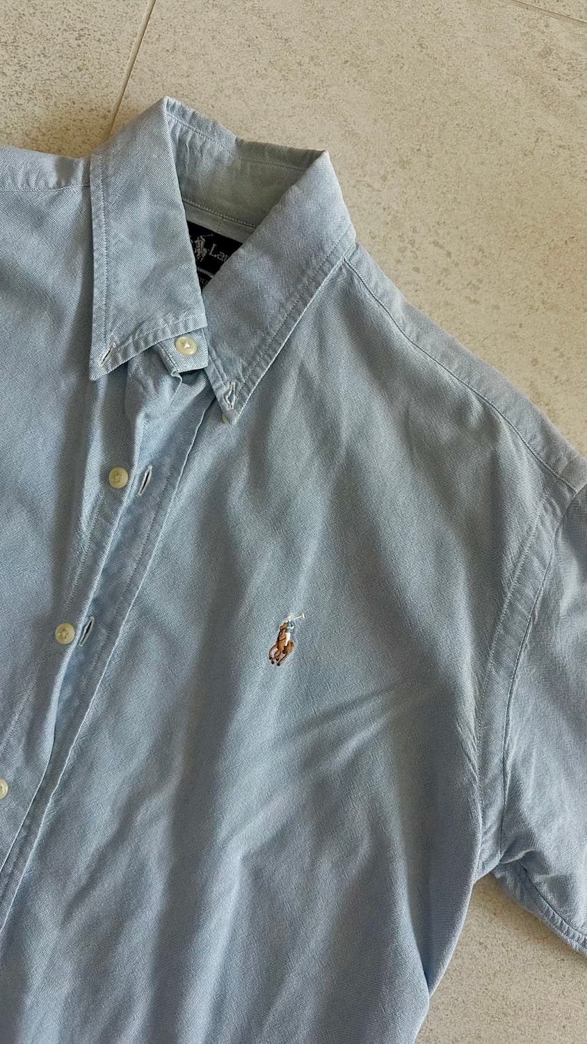 폴로 옥스퍼드 하늘색 청 셔츠 상품이미지1