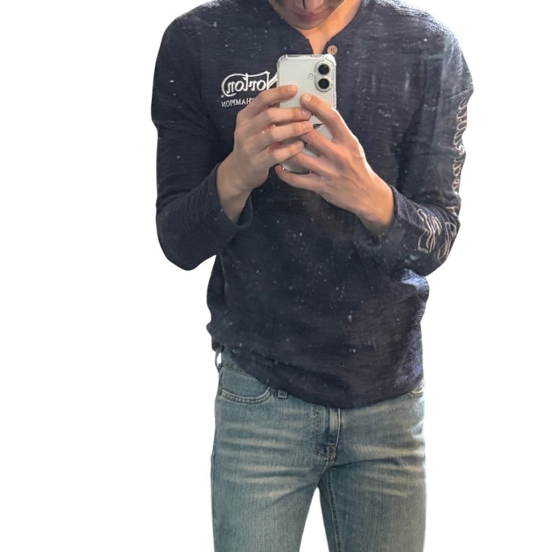 norton 빈티지 헨리넥 롱슬리브 니트 m 상품이미지3