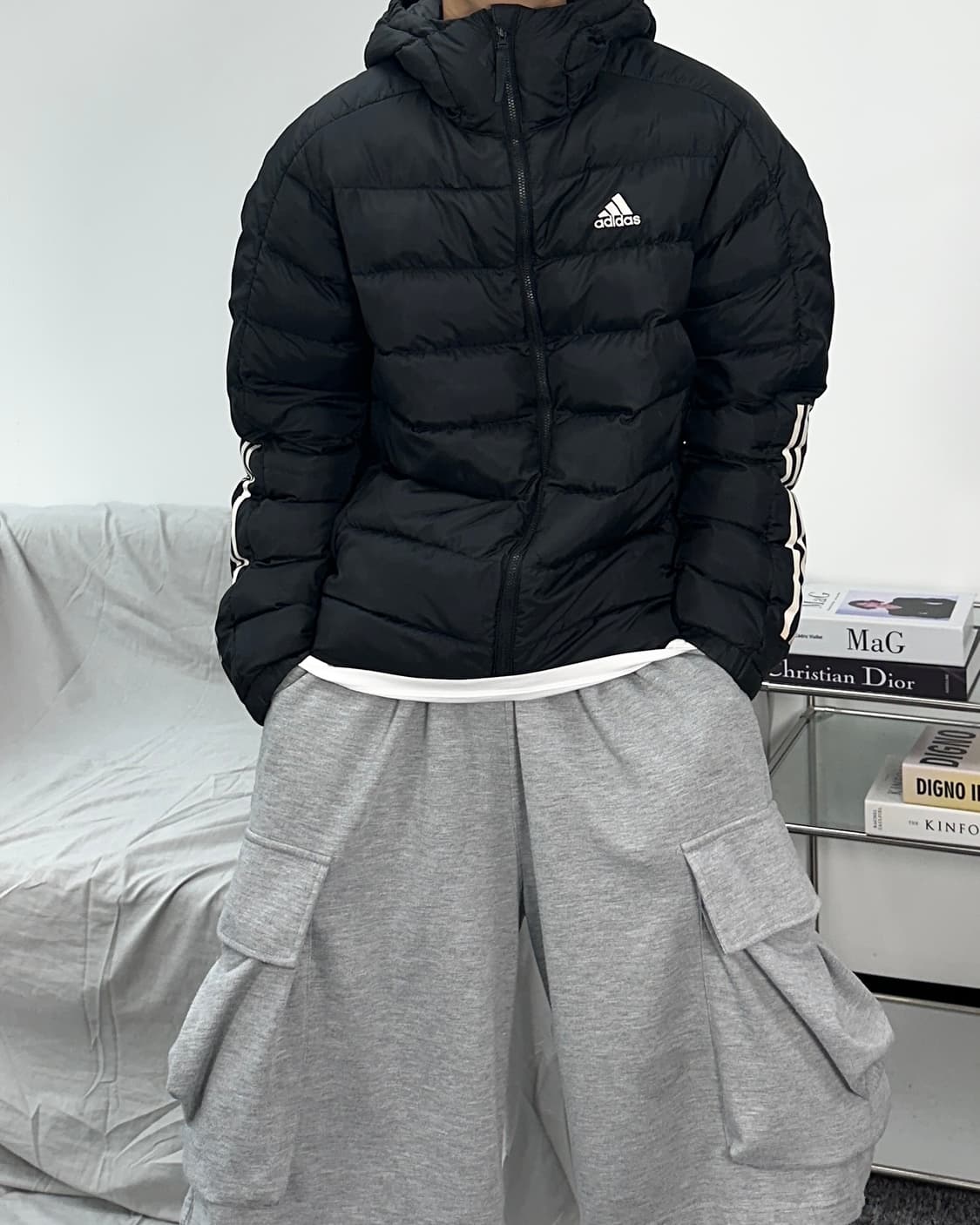 아디다스 이타빅 블랙 경량패딩 M 상품이미지1