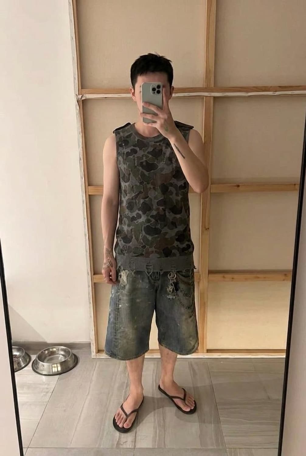 준야와타나베 x 꼼데 카고 그런지 스웨이어 맥시 롱탑 상품이미지1