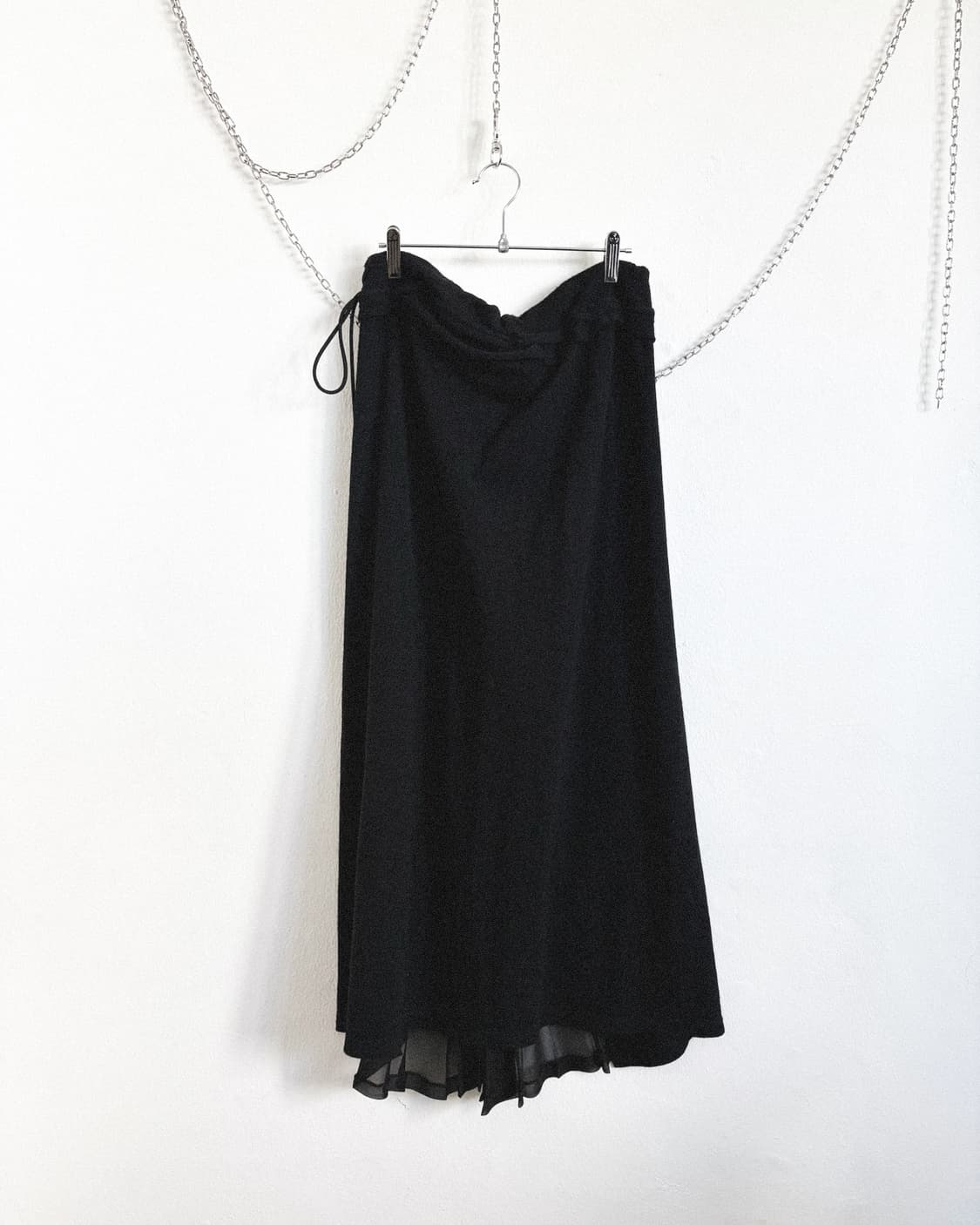 요지야마모토 느와르 캐시미어 플리츠 롱스커트 상품이미지5