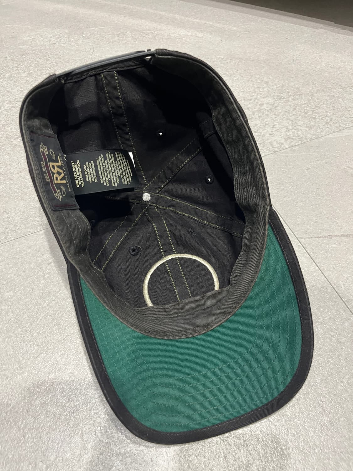 rrl 윙로고 볼캡 블랙 상품이미지2