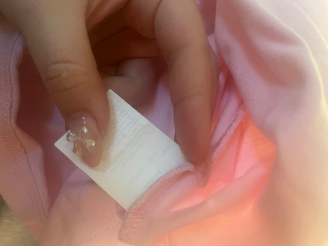 Stussy 스투시 핑크 딸기우유 연핑크긴팔티셔츠 롱슬리브 맨투맨 후드티 상품이미지4