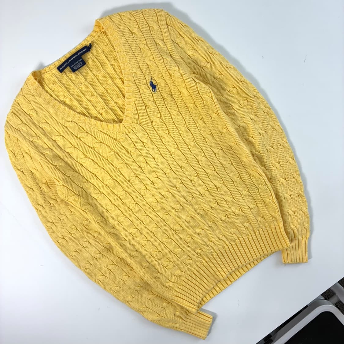Polo 폴로 랄프로렌 우먼스 옐로우 케이블 니트 상품이미지3