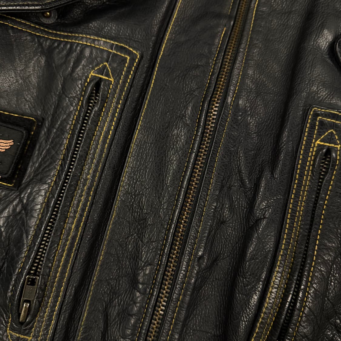 [ M ] 빈티지 스티치 레더 ma-1 항공자켓 상품이미지7