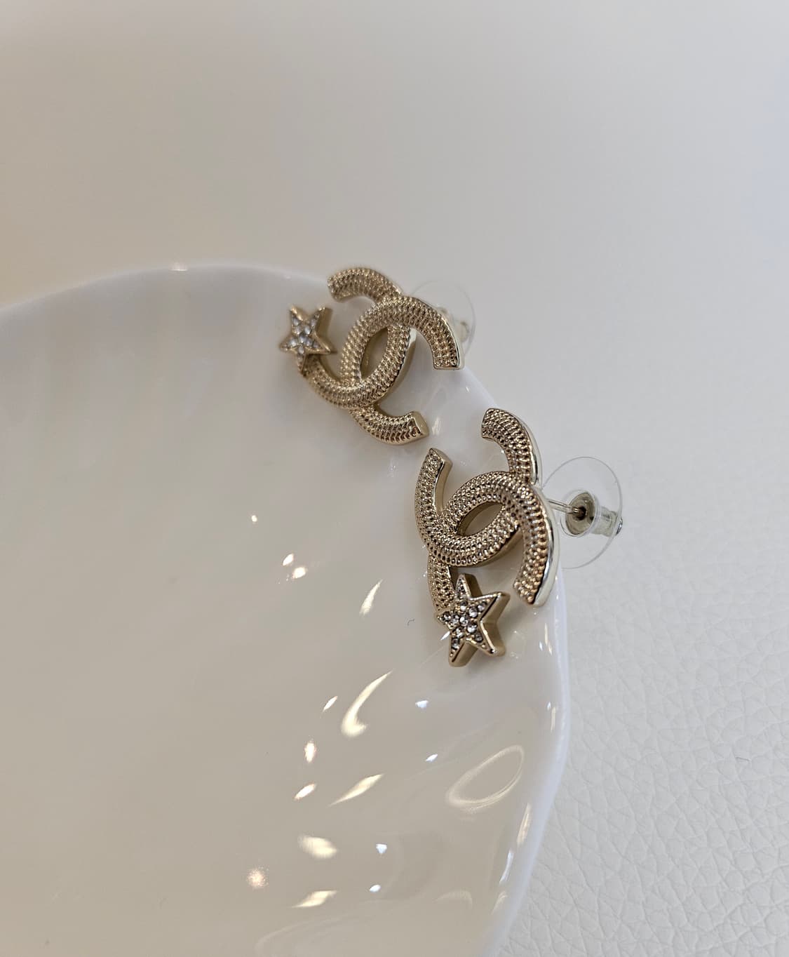 샤넬 체인CC 별장식 샴페인골드 귀걸이  업사이클링 상품이미지2