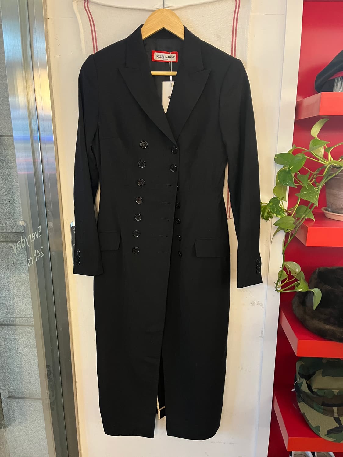 90s 돌체앤가바나 핀스트라이프 롱코트 상품이미지3