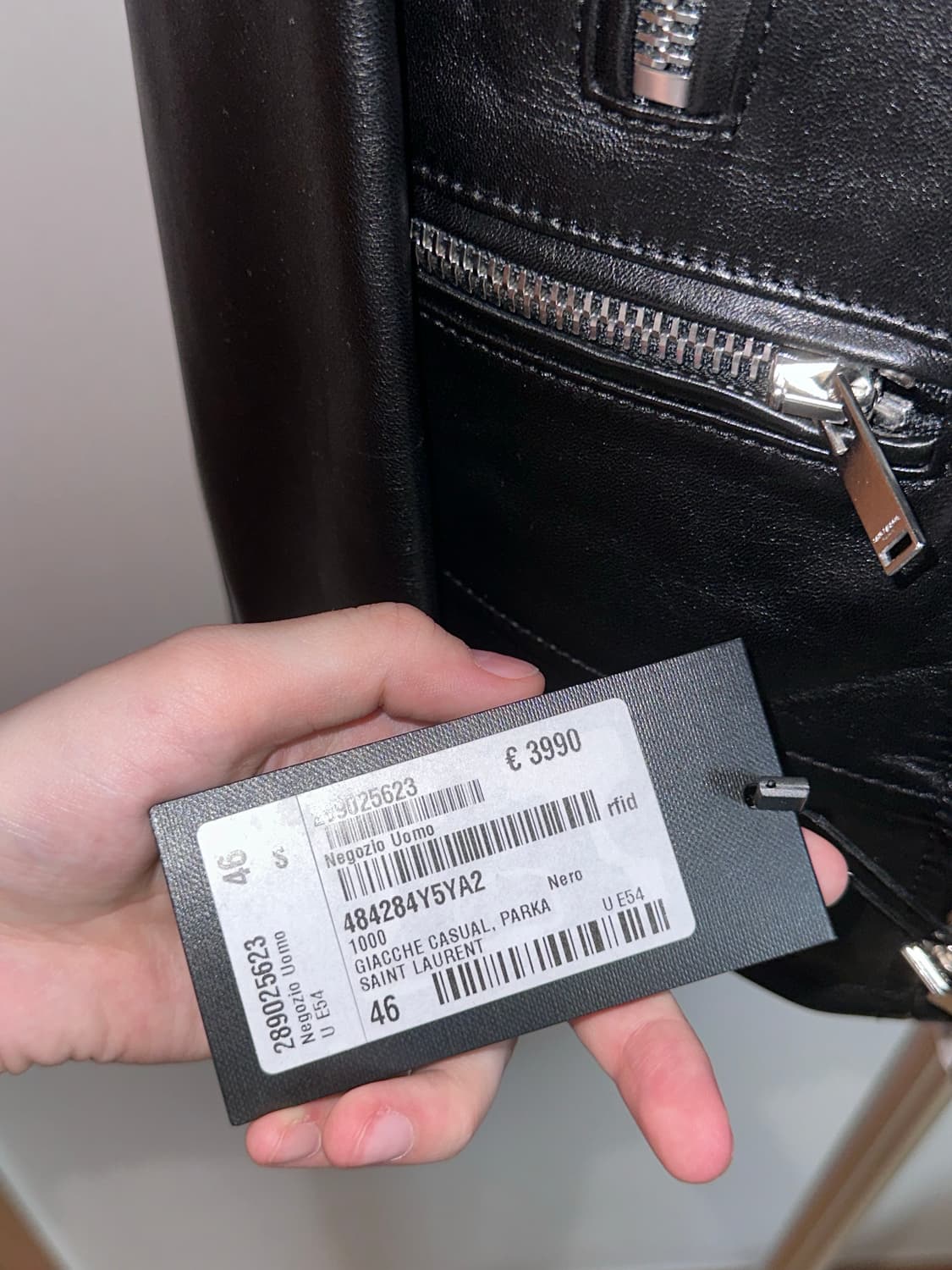 (46) L01 생로랑 484284 Y5YA2 1000 라이더 레더 자켓 상품이미지3