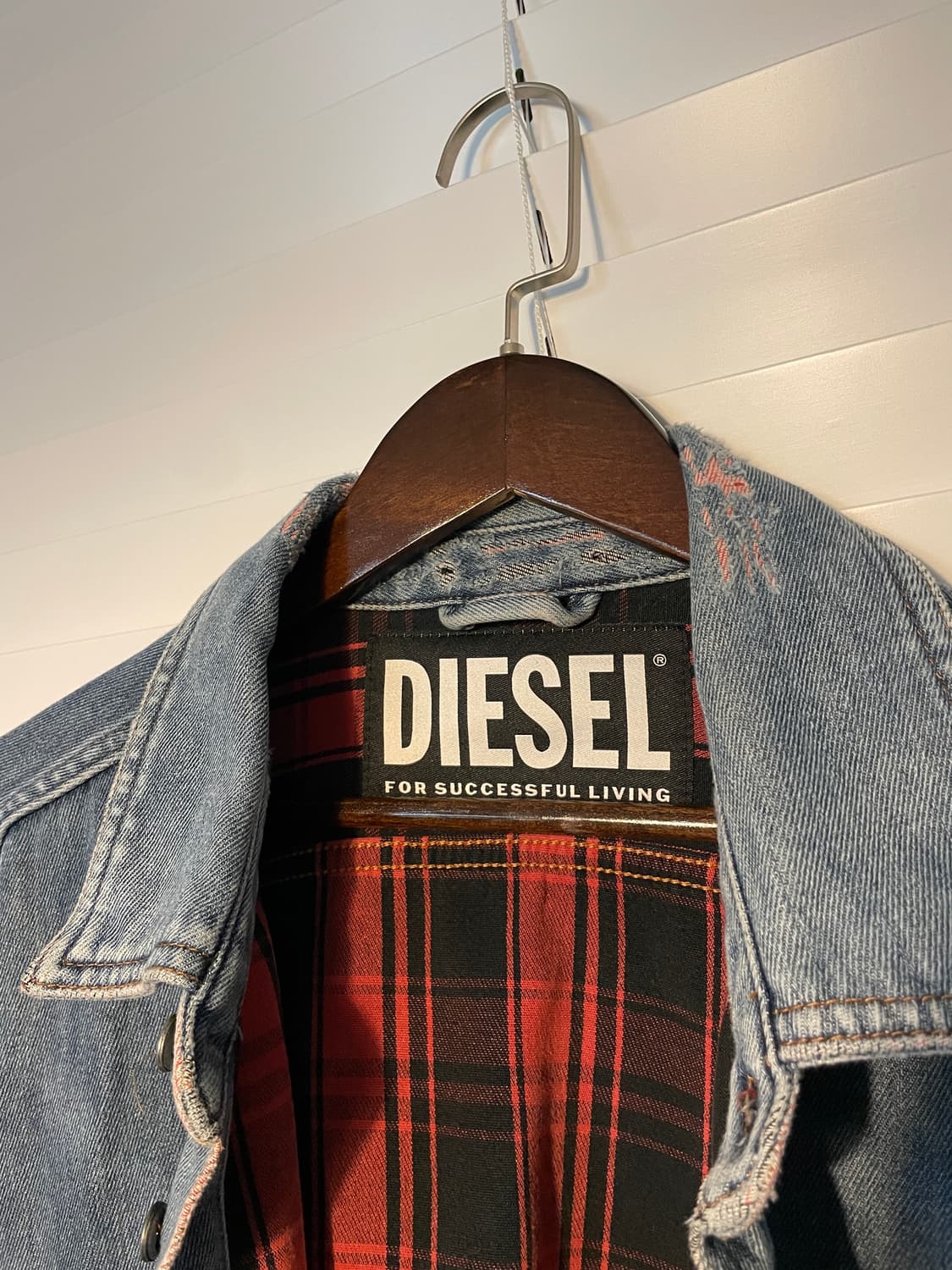 디젤 디스트로이드 레이어드 셔츠 자켓 상품이미지7