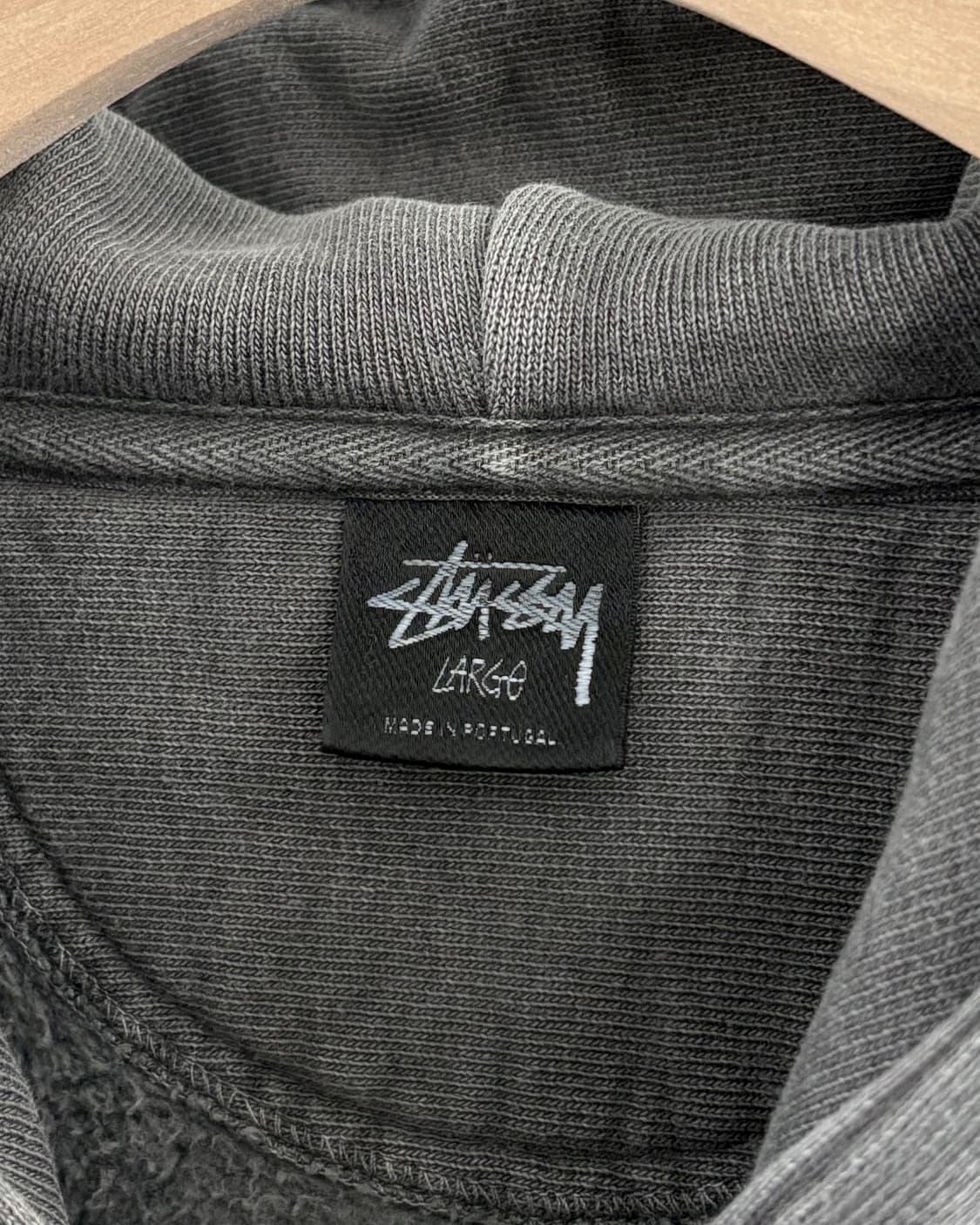 Stussy 스투시 차콜 컬러 피그먼트 후드집업 상품이미지3