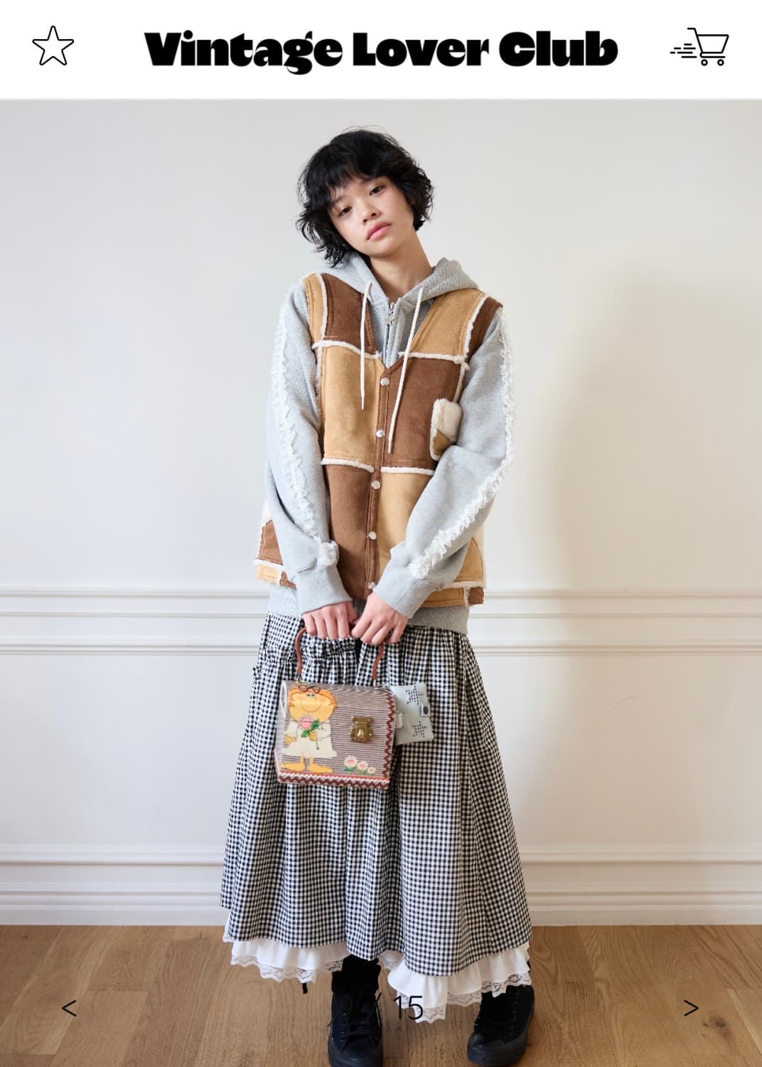 졸리레이드 스커트 Alice check frilled skirt 상품이미지1