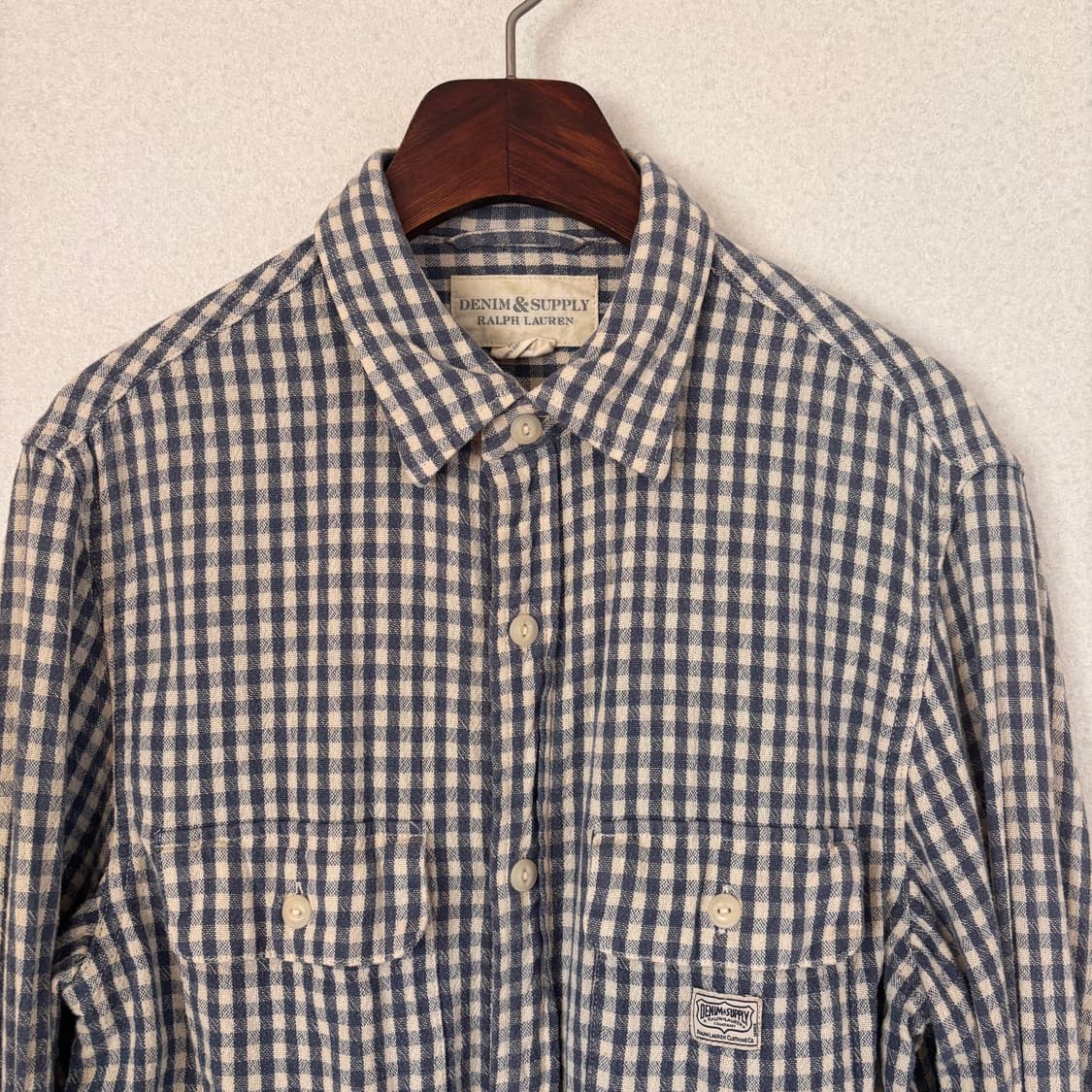 랄프로렌 데님앤서플라이 슬림핏 S 깅엄 체크 셔츠 남방 폴로 상품이미지3