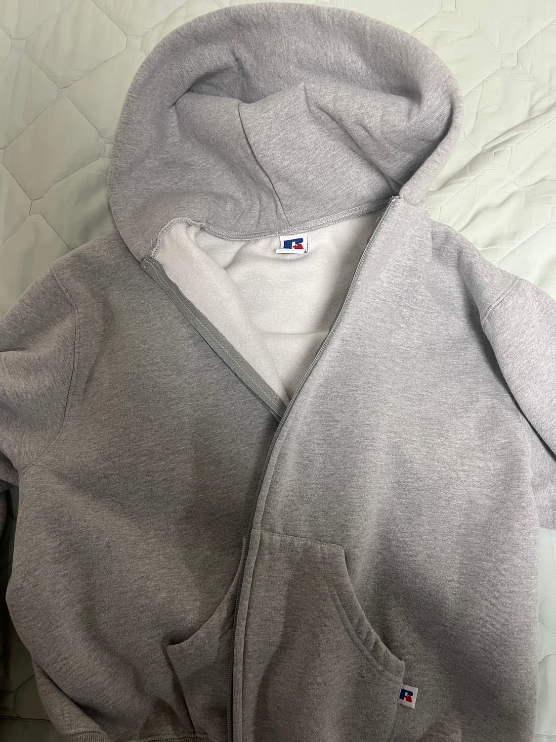 90s 러셀 후드집업 그레이 L 상품이미지1