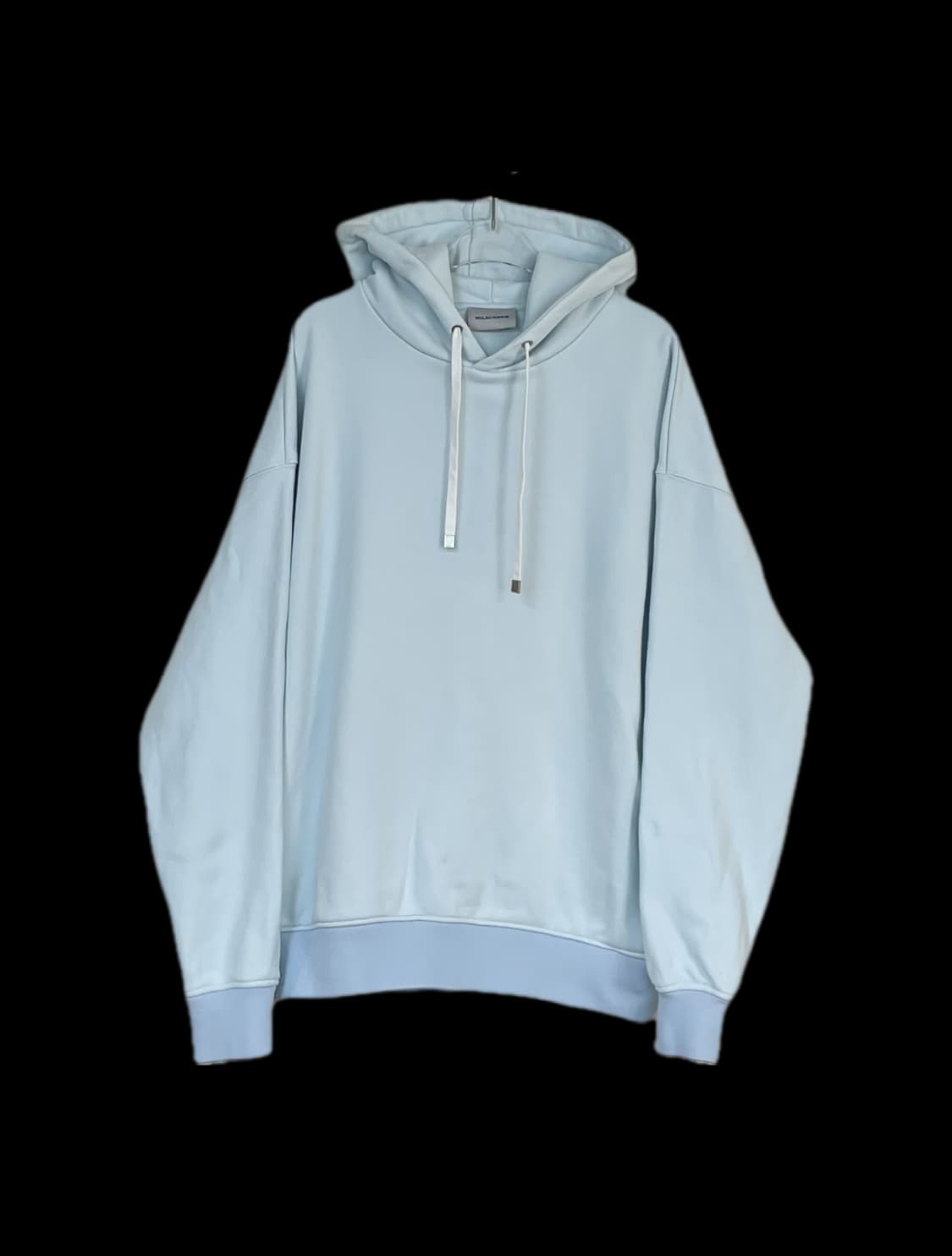 [50] 솔리드 옴므 백로고 오버핏 후드티 상품이미지1