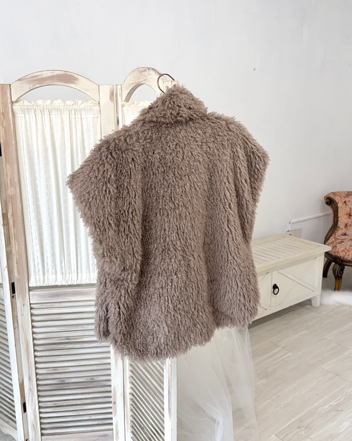 Mocha mousse fur half jacket 상품이미지10