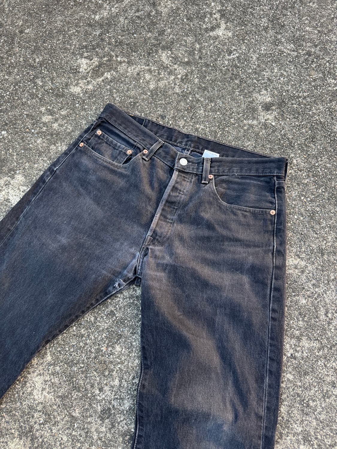 00S 빈티지 리바이스 501 흑청 워싱진 34 상품이미지1