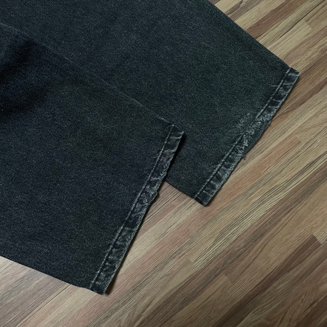 칼하트 wip 더블니 커스텀 흑청 블랙 데님 팬츠 36 상품이미지5