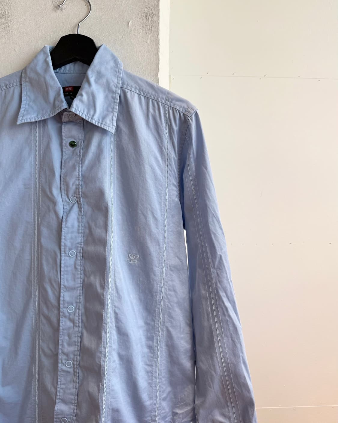디젤 블루 코튼 셔츠  상품이미지5