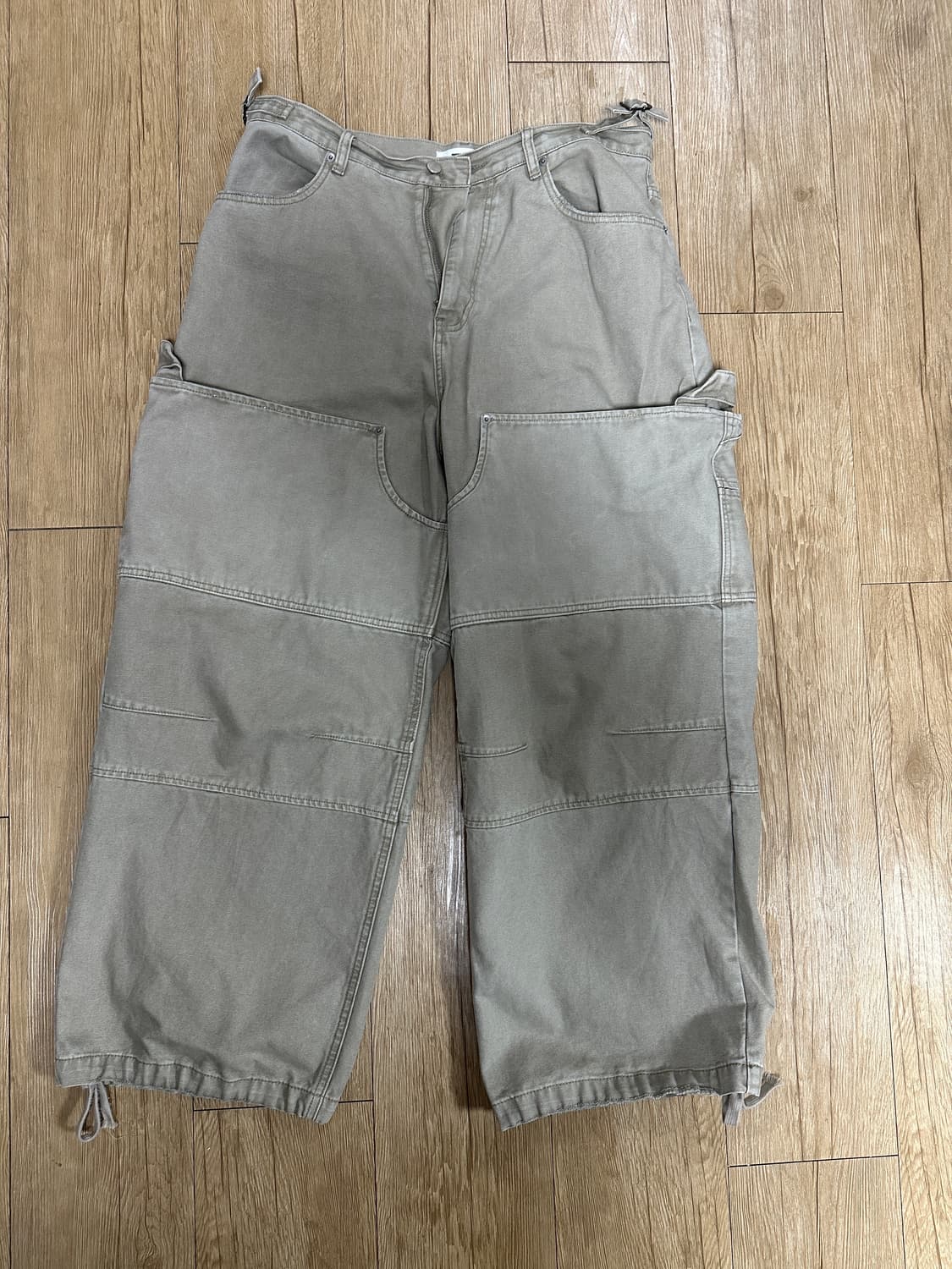 논노드 더블니 커버팬츠 빈티지 베이지 상품이미지3