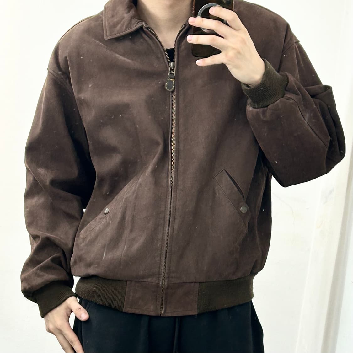 팀버랜드 시그니처 로고 소가죽 봄버 자켓 상품이미지2