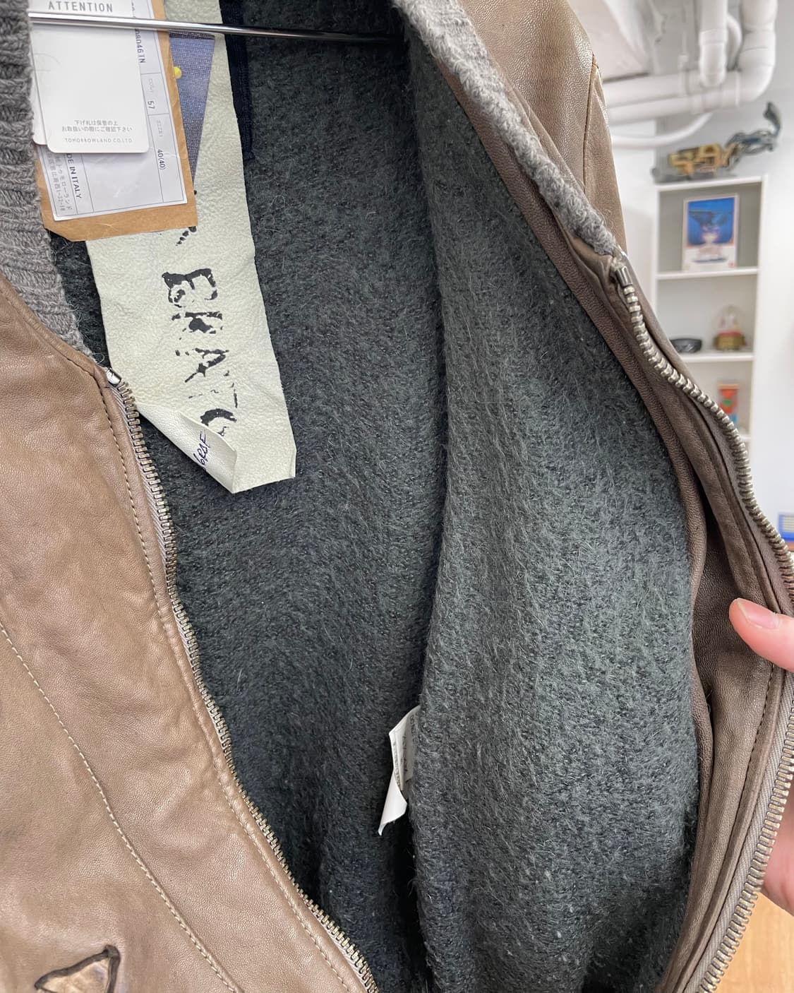 [40] 조르지오브라토 레더 블루종 자켓 상품이미지9