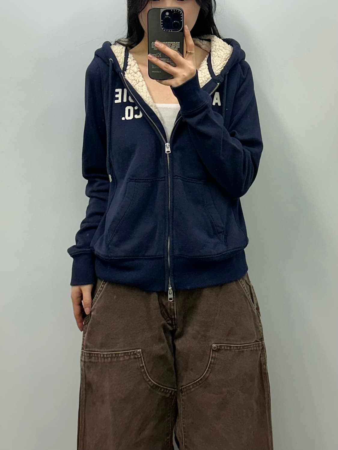 아베크롬비 y2k 와투케 투웨이 양털 후드집업  상품이미지1