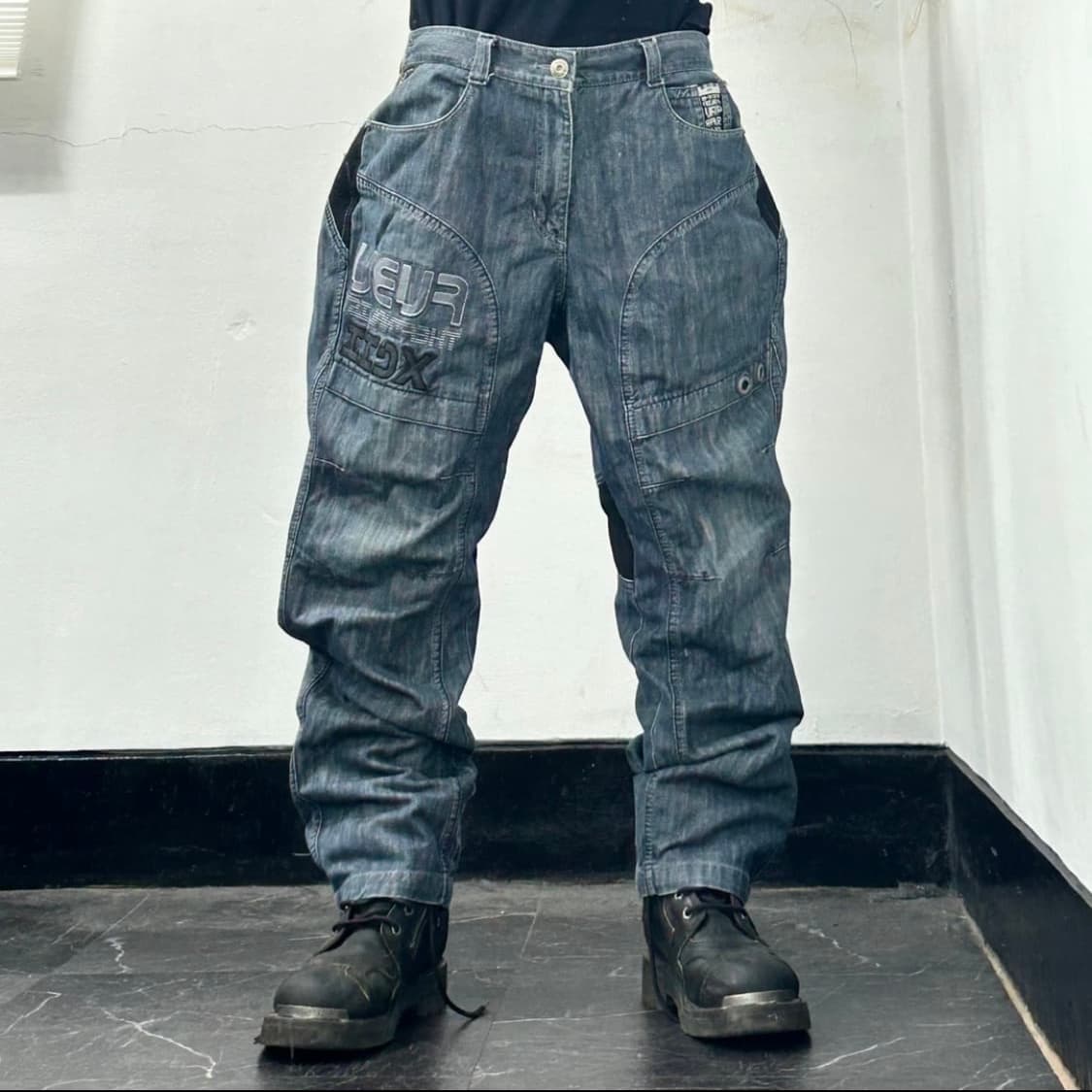 후부 올드스쿨 와이드 데님 팬츠 상품이미지1