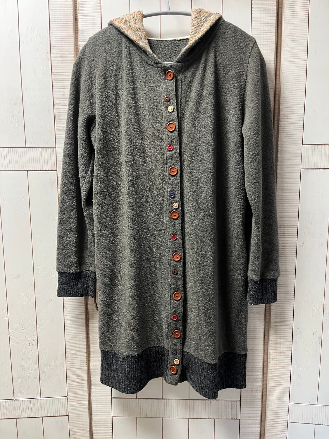 모리걸 단추 후드집업 원피스 하구미 상품이미지1