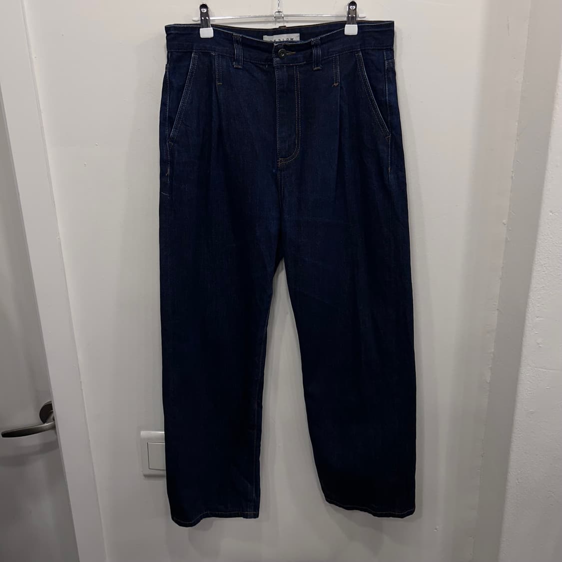 비슬로우 투턱 와이드핏 샐비지 아메카지 데님팬츠 상품이미지2