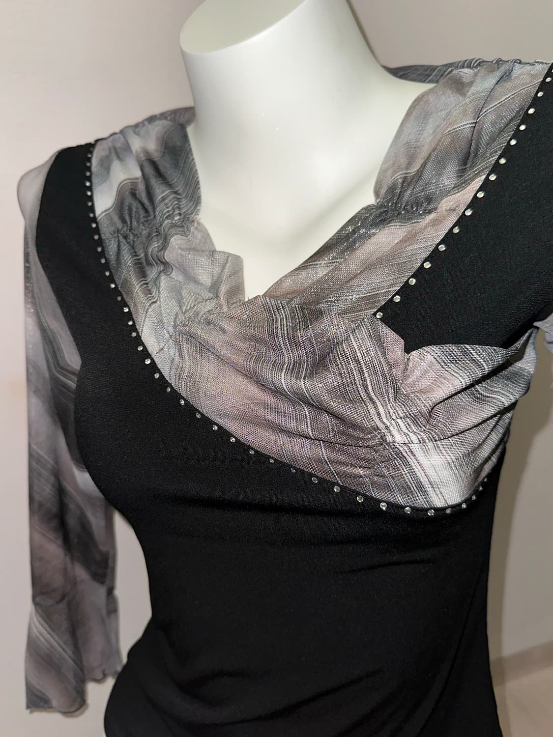 긱시크 브이넥 오리엔탈 7부 탑 상품이미지2