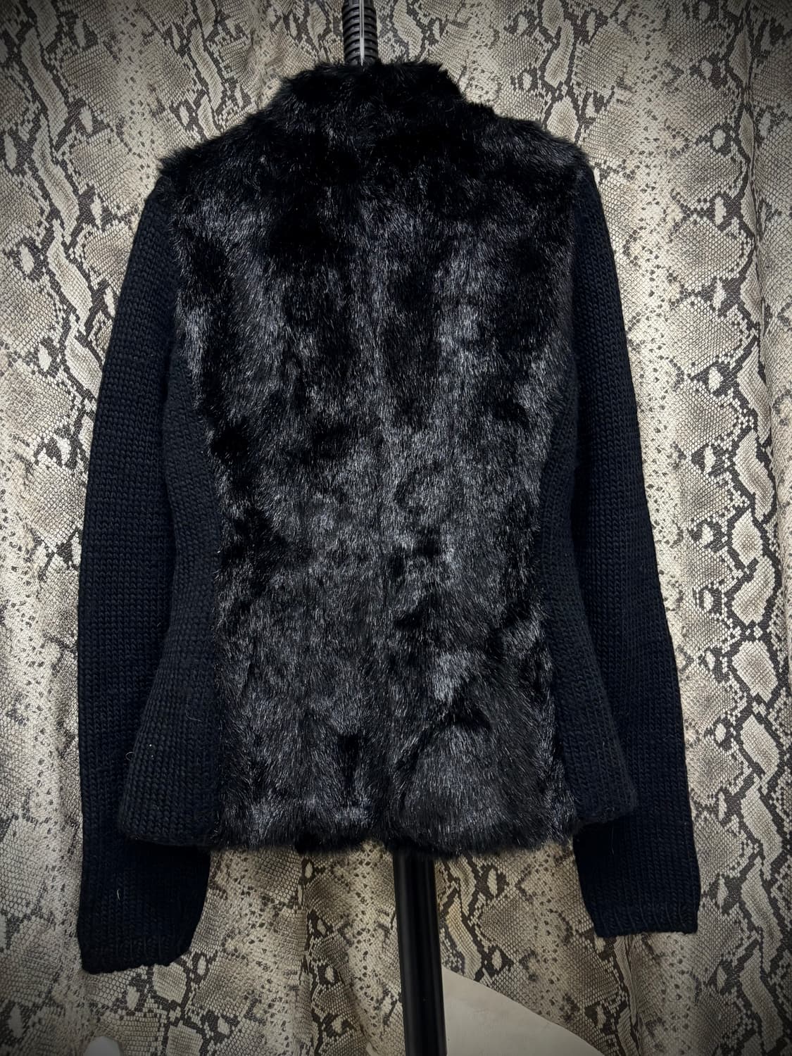  Black Fur Trimming Wool Slim Fit Zip Up 상품이미지9