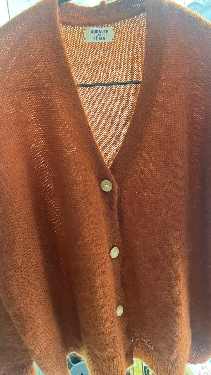 오라리 모헤어 가디건 오렌지브라운 상품이미지2