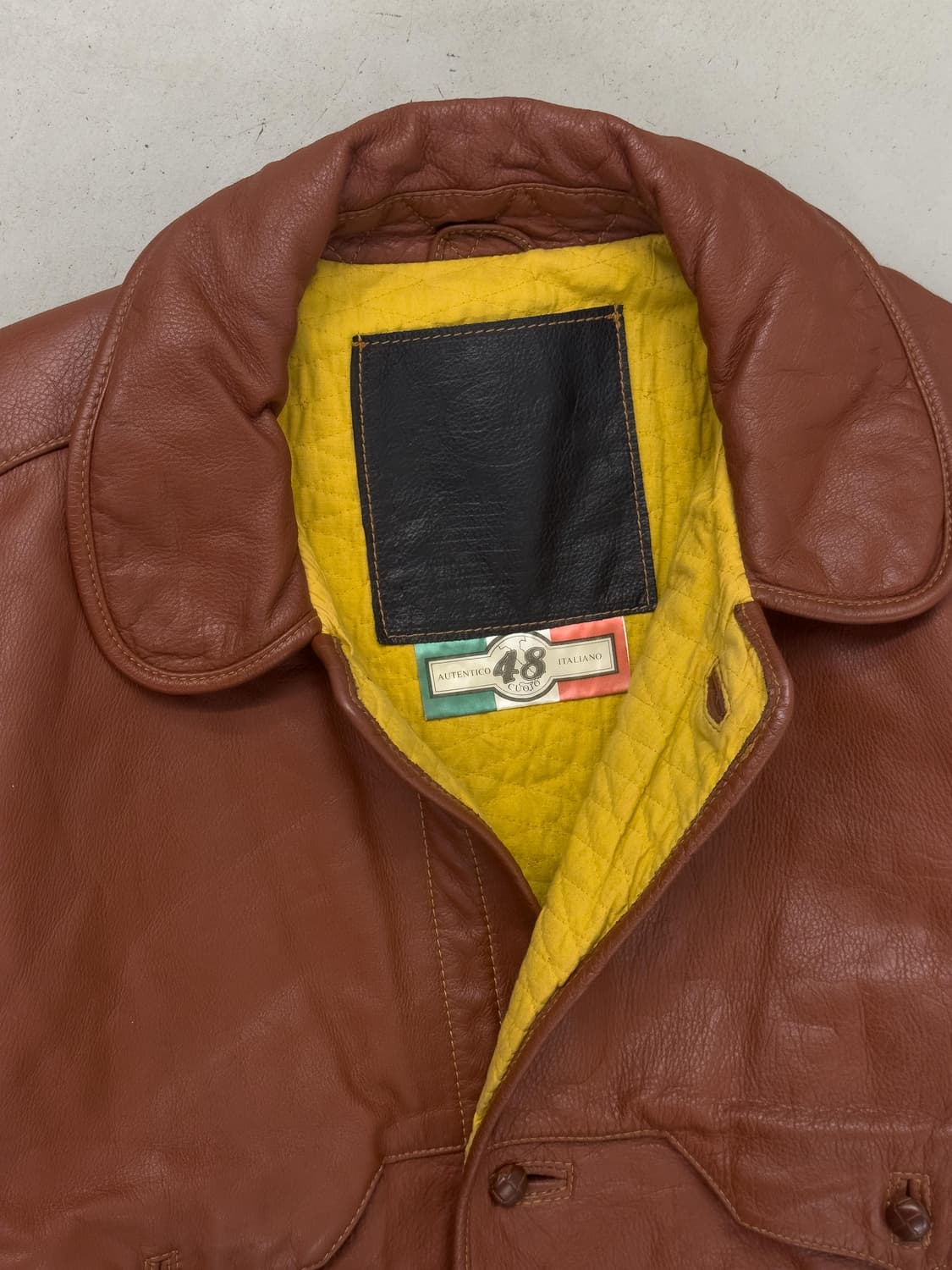 빈티지 레더 헌팅 자켓 상품이미지5