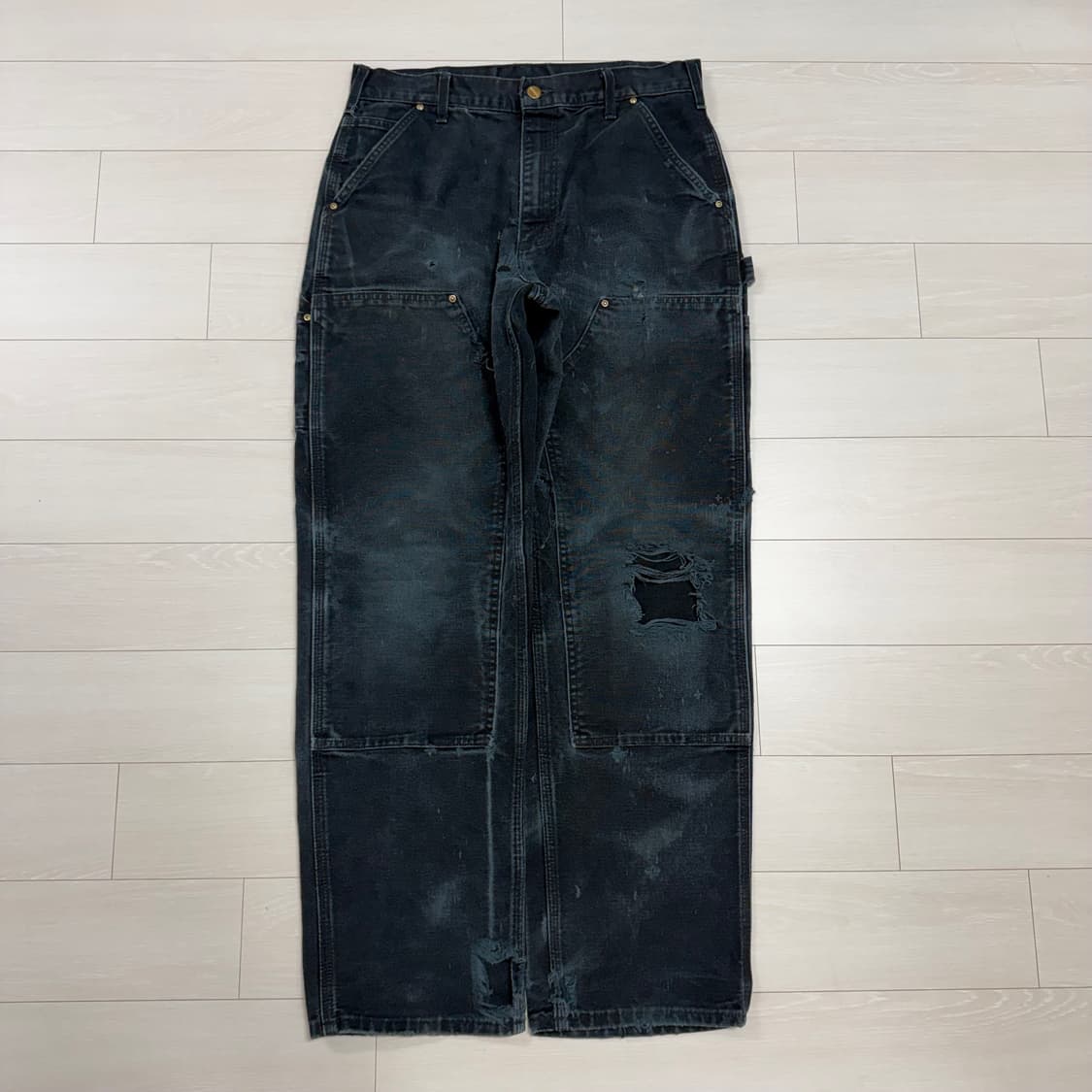 OG 빈티지 칼하트 더블니 B01 BLK 상품이미지1