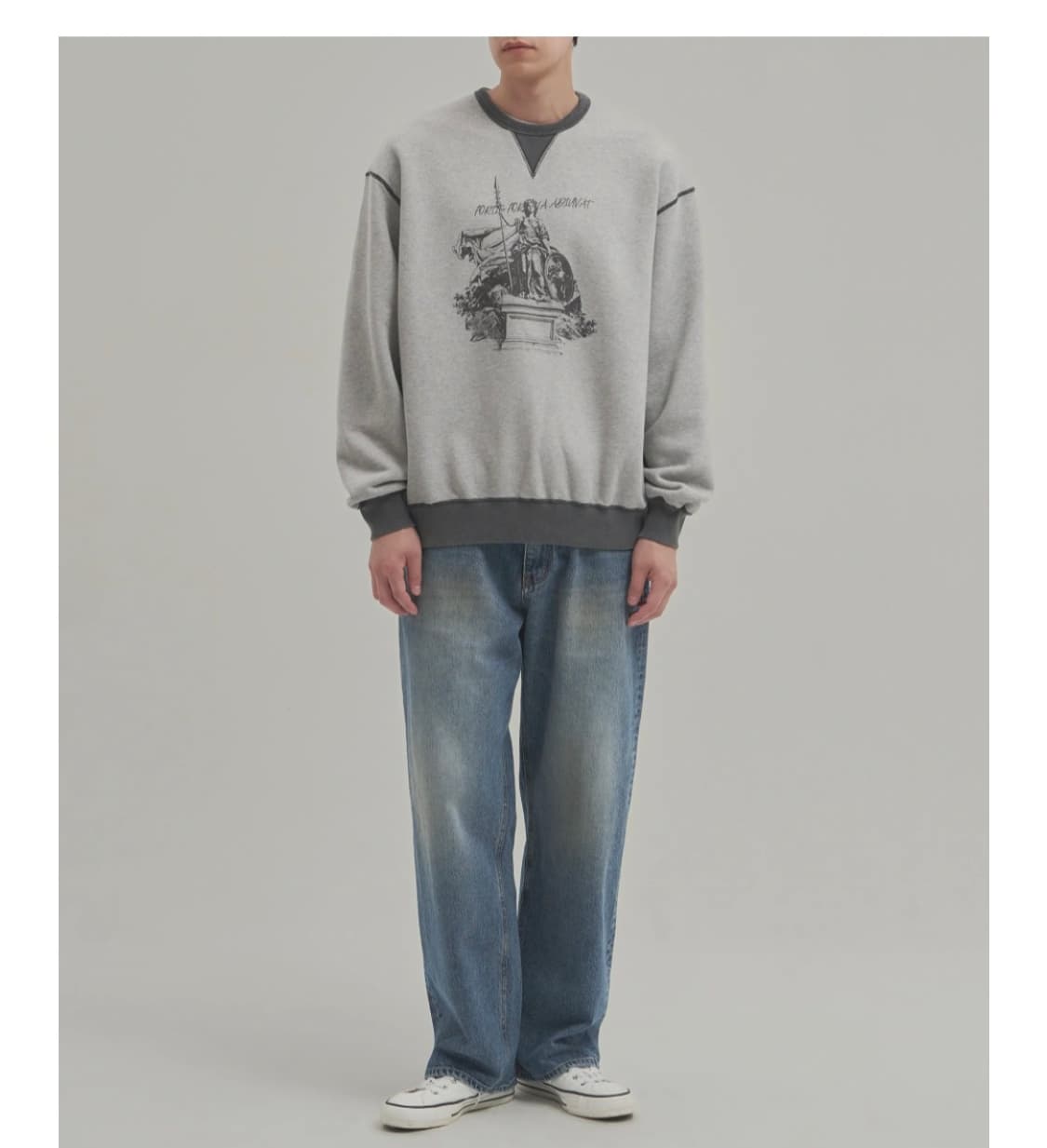 인더로우 Athena Sweat Pullover Grey Melange 상품이미지2