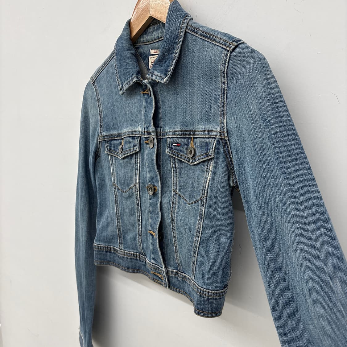 타미힐피거 데님 크롭 청자켓 여성 S 상품이미지3