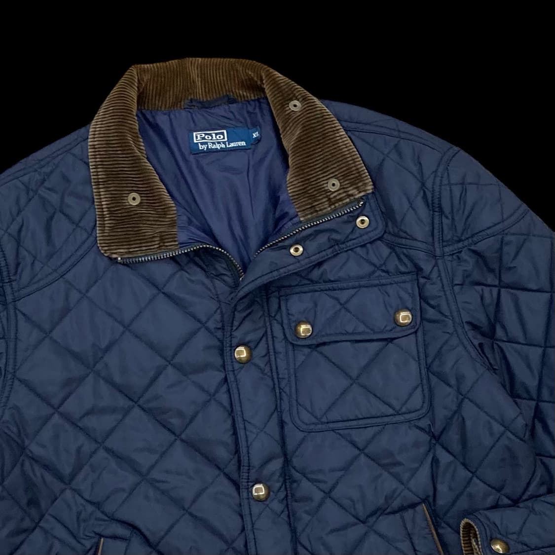 폴로랄프로렌 빈티지 코듀로이 카라 네이비 퀼팅자켓 상품이미지4