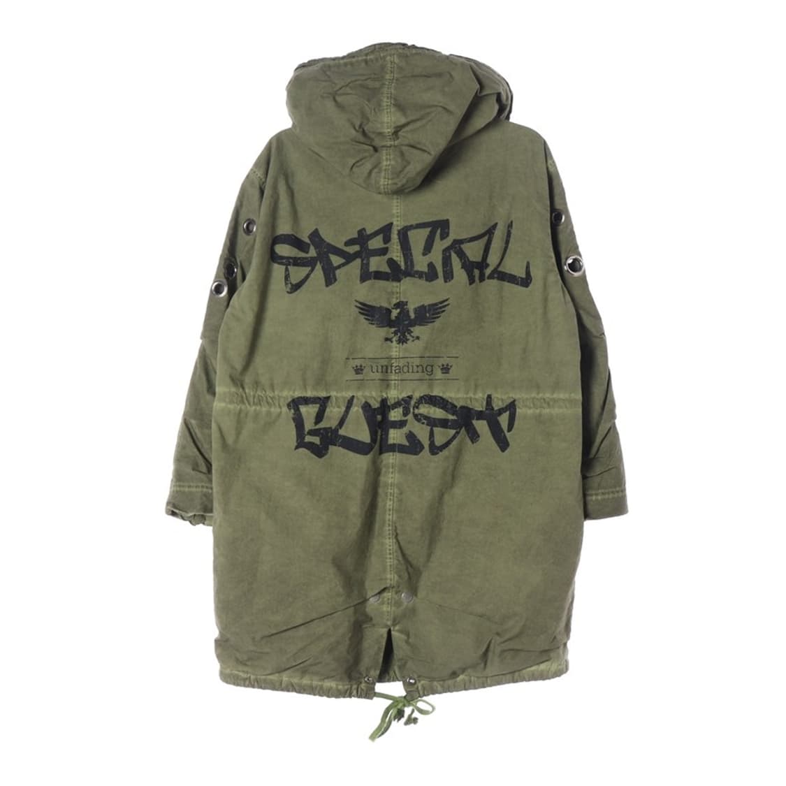 SLK 505 빈티지 그래피티 아일렛 피쉬테일 개파카 상품이미지2