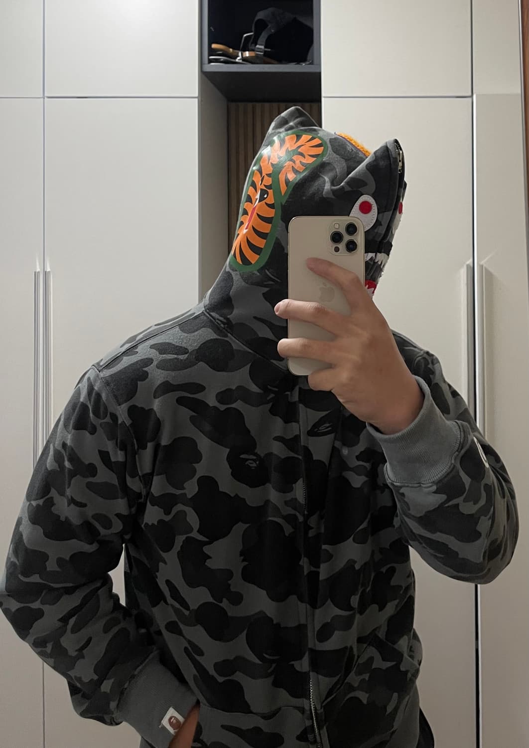 베이프 BAPE 카모 샤크 후드집업 XL 상품이미지2