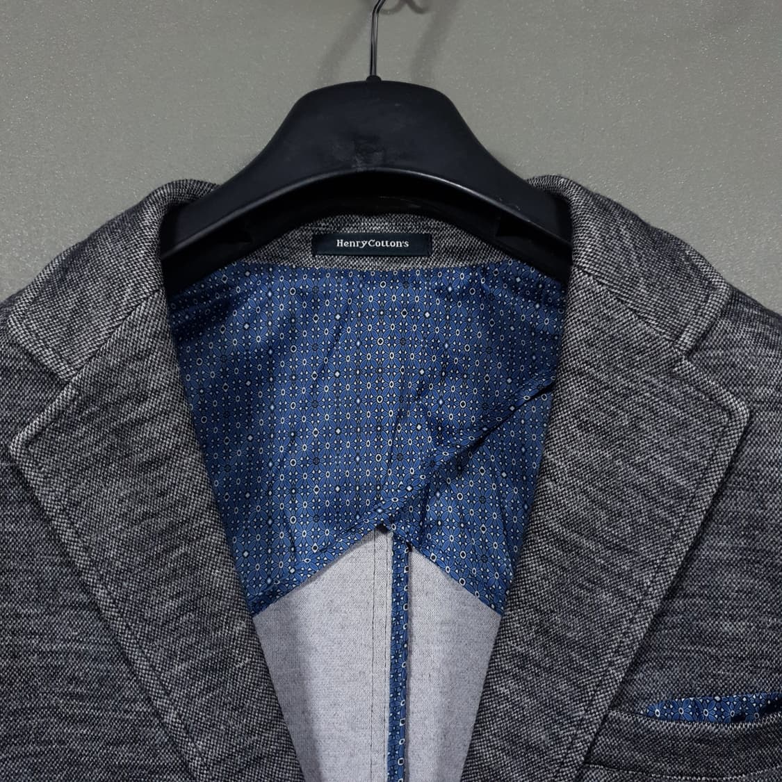 95)헨리코튼 클래식 테이스트 싱글 버튼 저지 블레이저 자켓 그레이 상품이미지3
