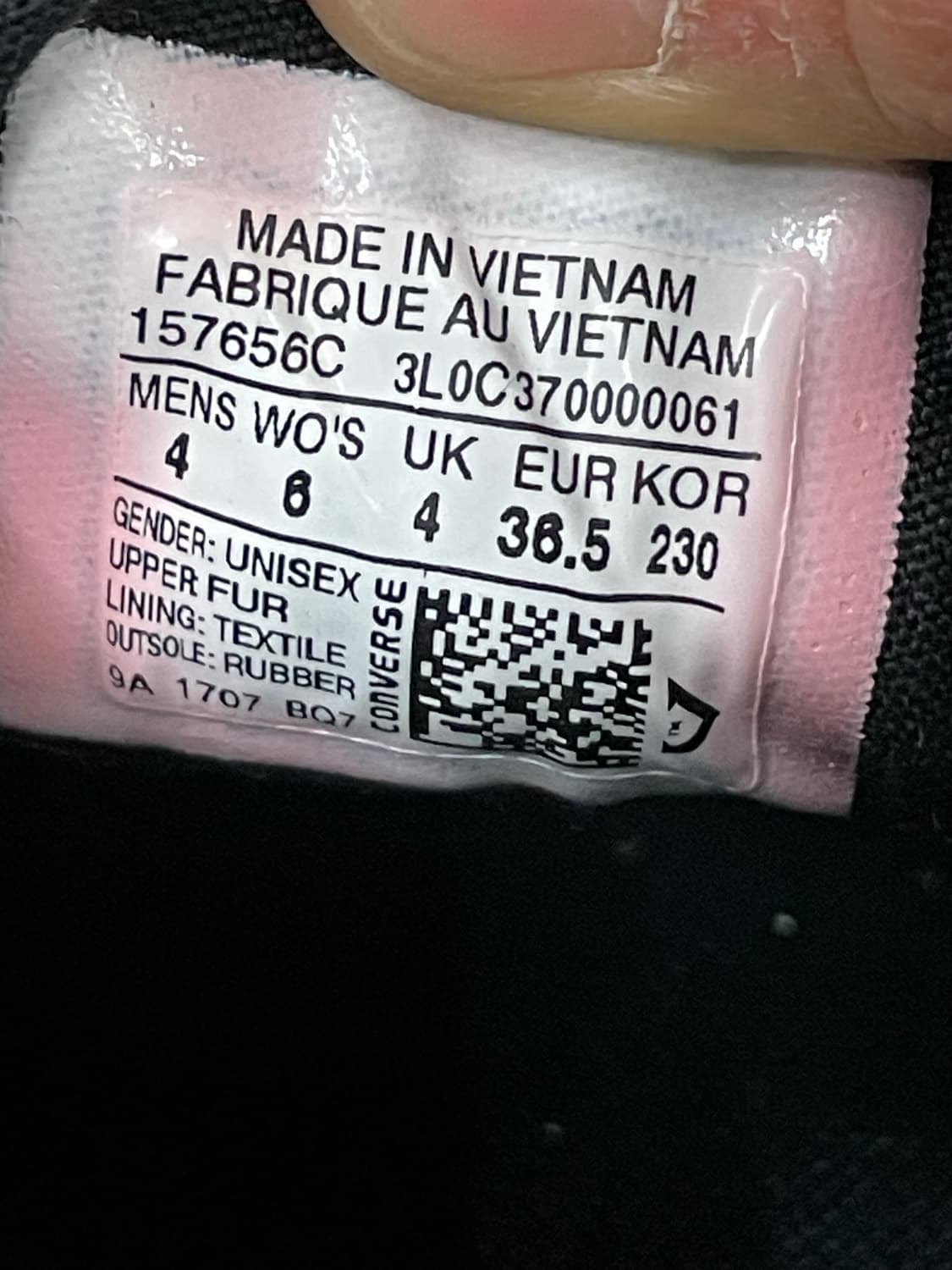 컨버스 척테일러 블랙 포니헤어 230 (gr-4406) 상품이미지9