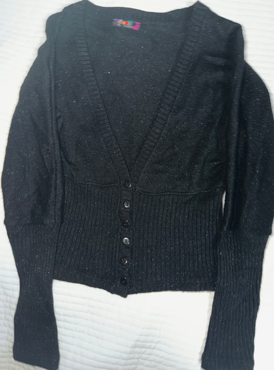 터키 빈티지 가디건 black glitter cardigan 상품이미지5