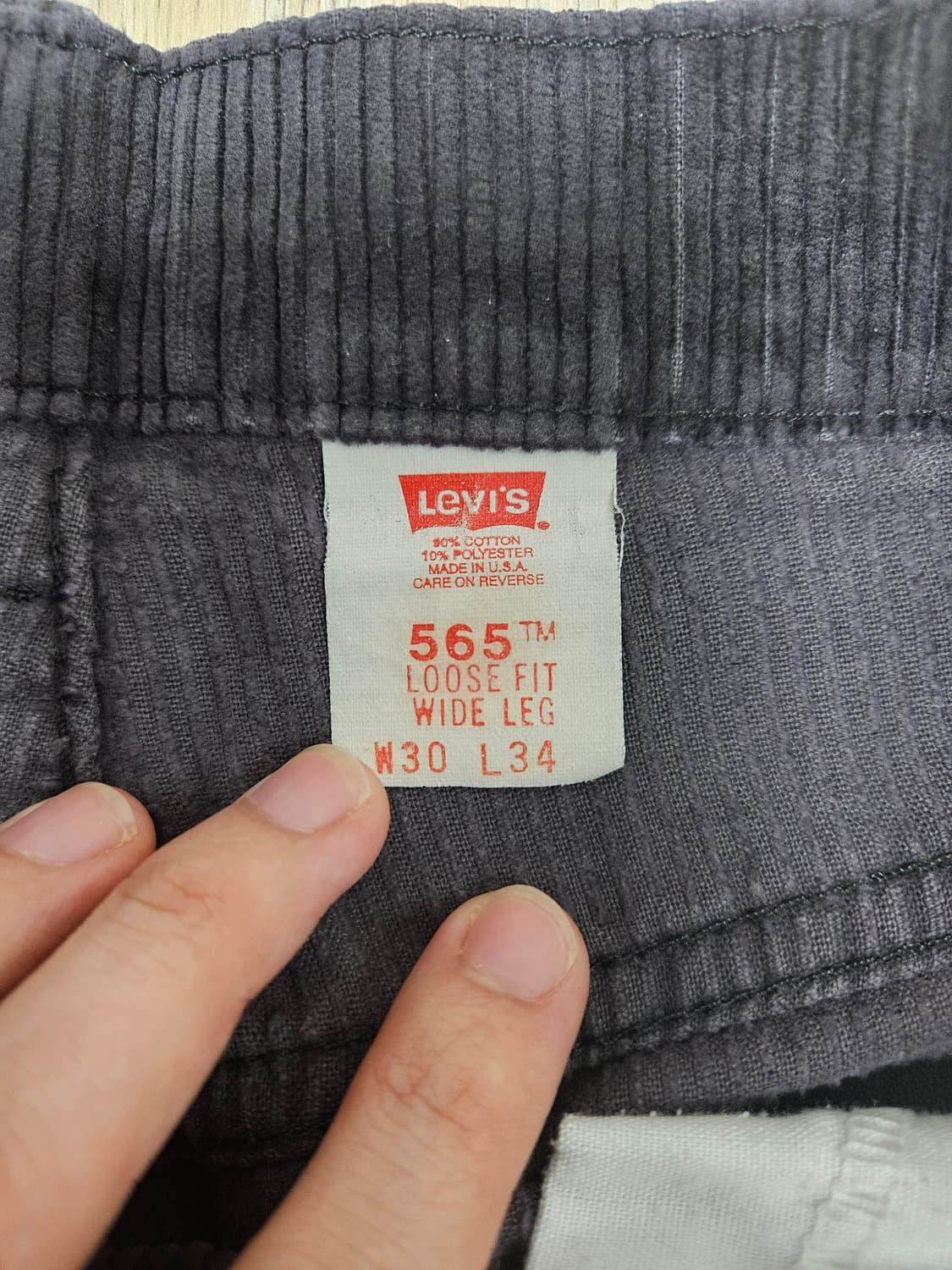 90s 리바이스 565 코듀로이 상품이미지4