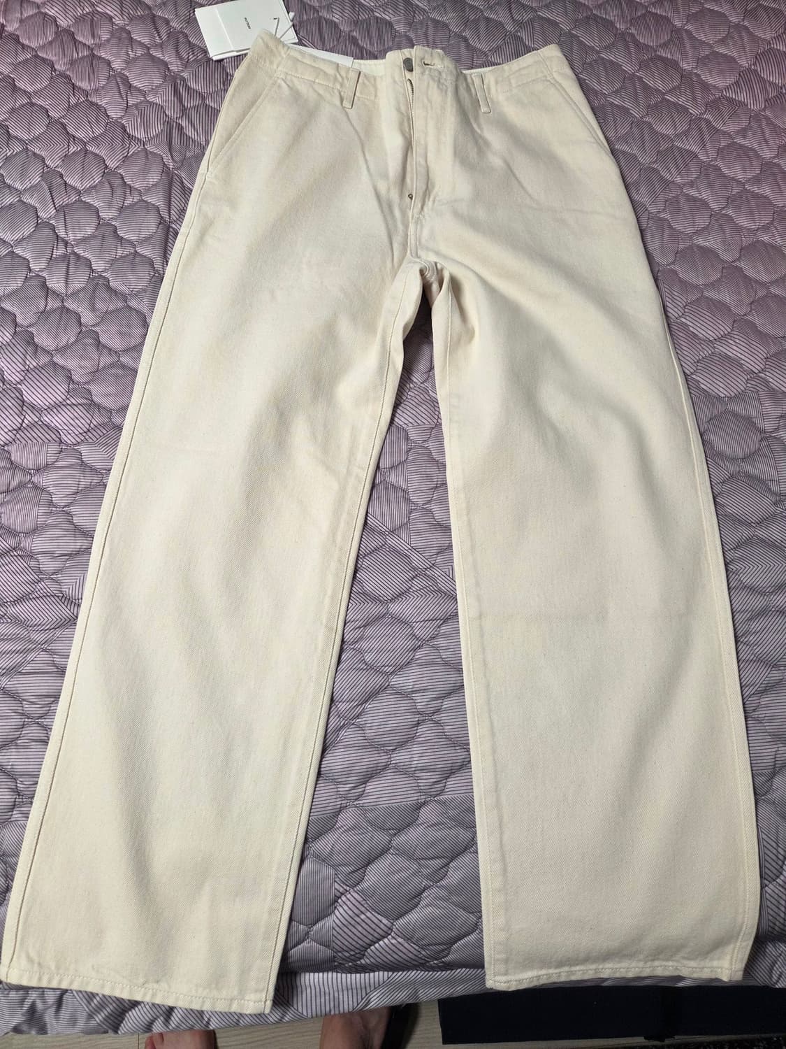 포터리 one washed wide denim natural white 상품이미지3
