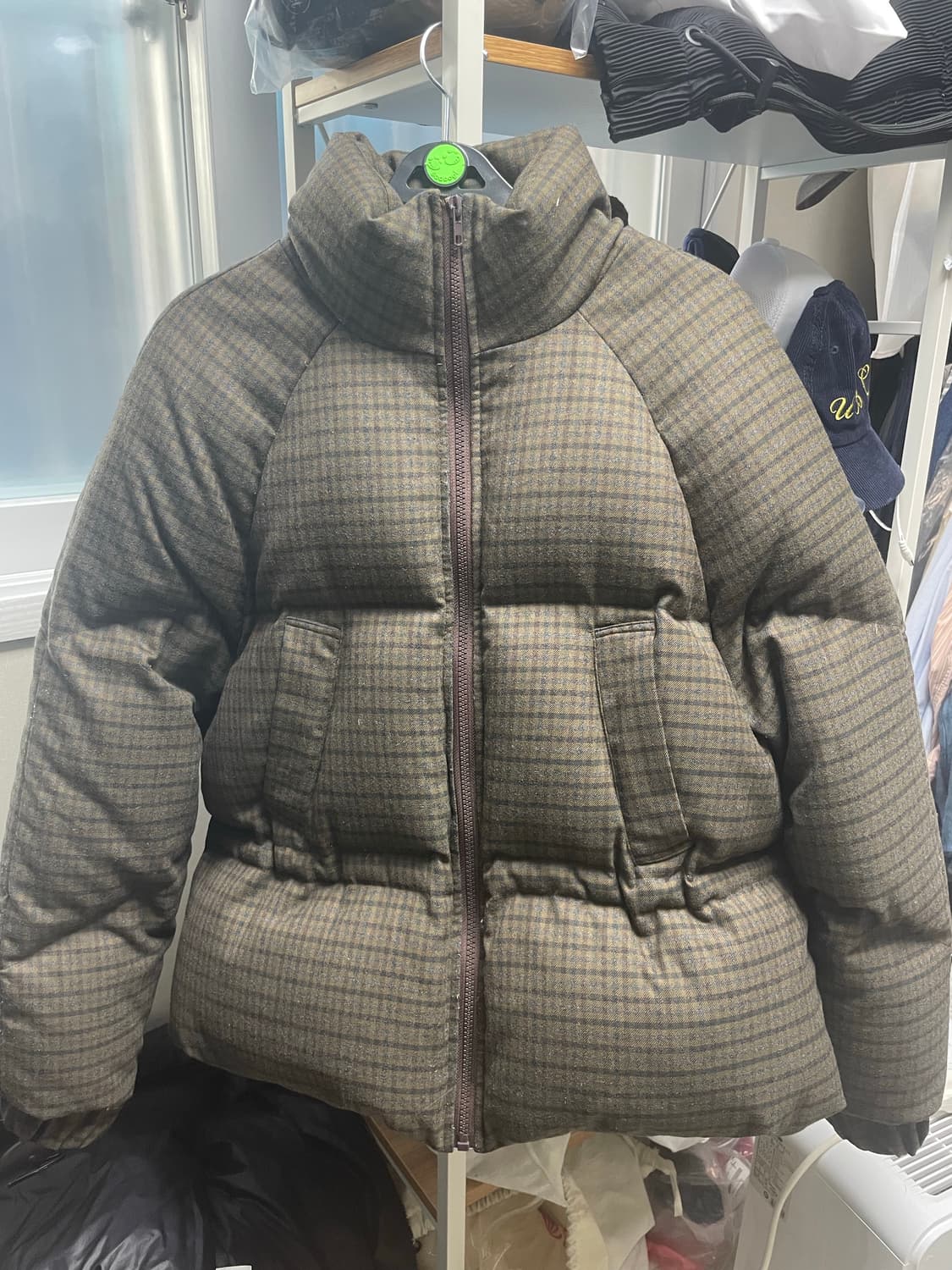 낫띵리튼 nothing written 체크 패턴 구스다운 패딩 상품이미지8